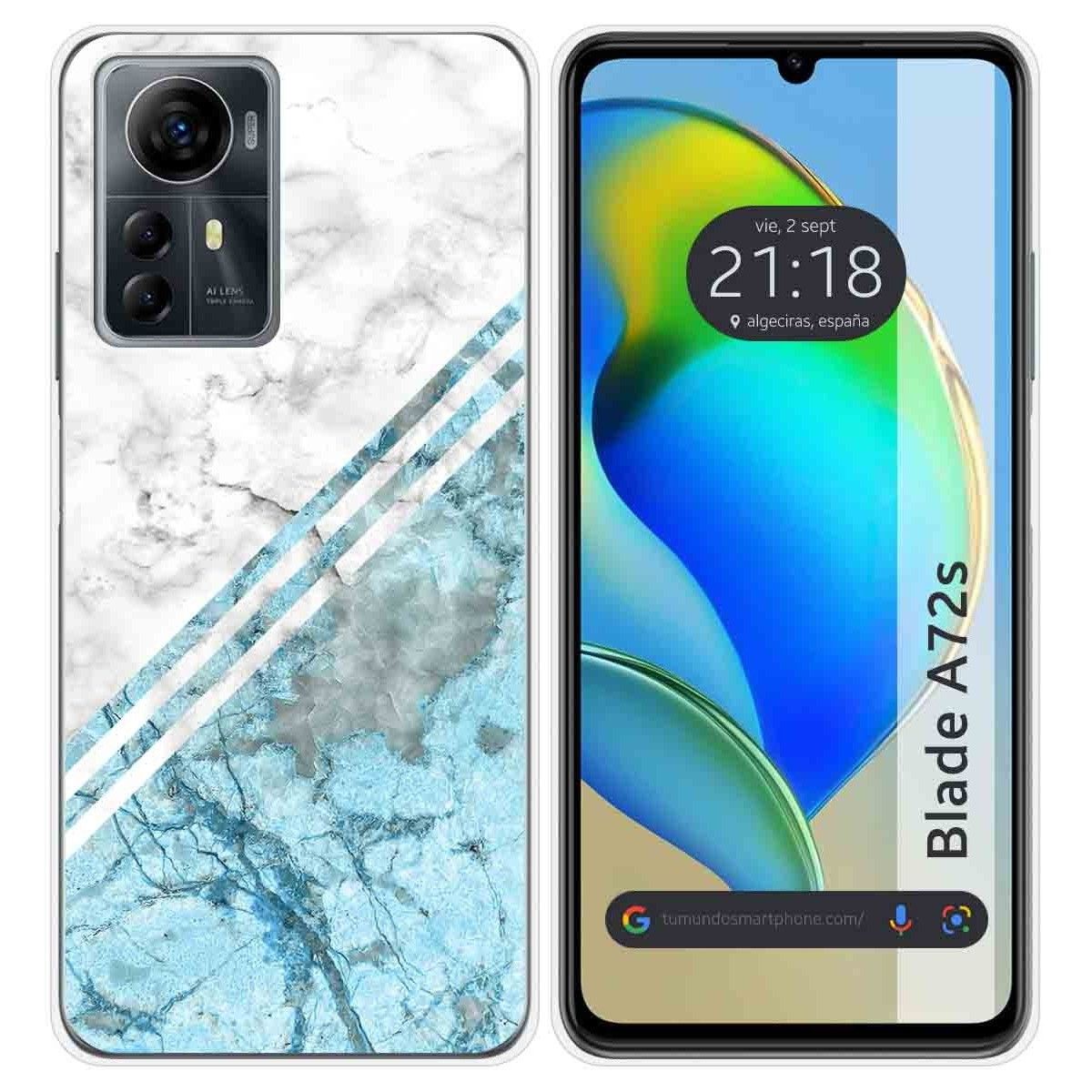 Funda Silicona para Zte Blade A72s diseño Mármol 02 Dibujos