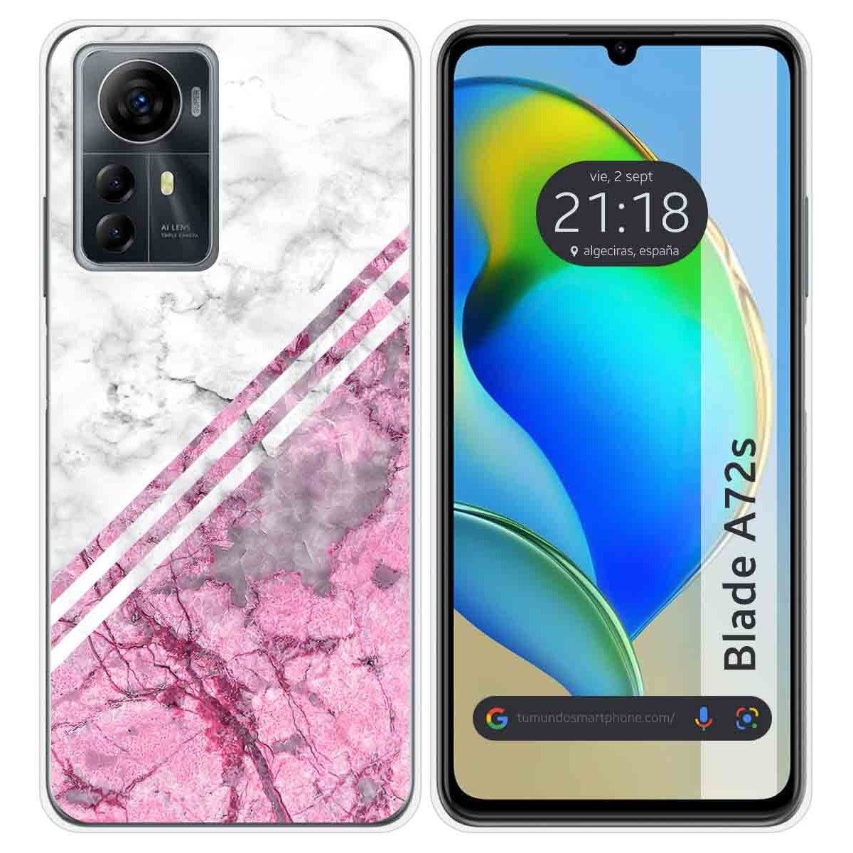 Funda Silicona para Zte Blade A72s diseño Mármol 03 Dibujos