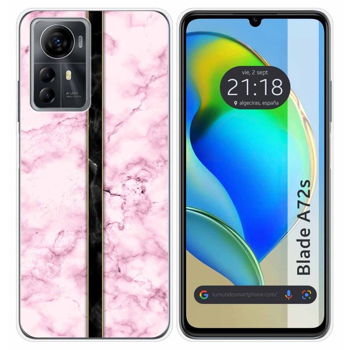 Funda Silicona para Zte Blade A72s diseño Mármol 04 Dibujos