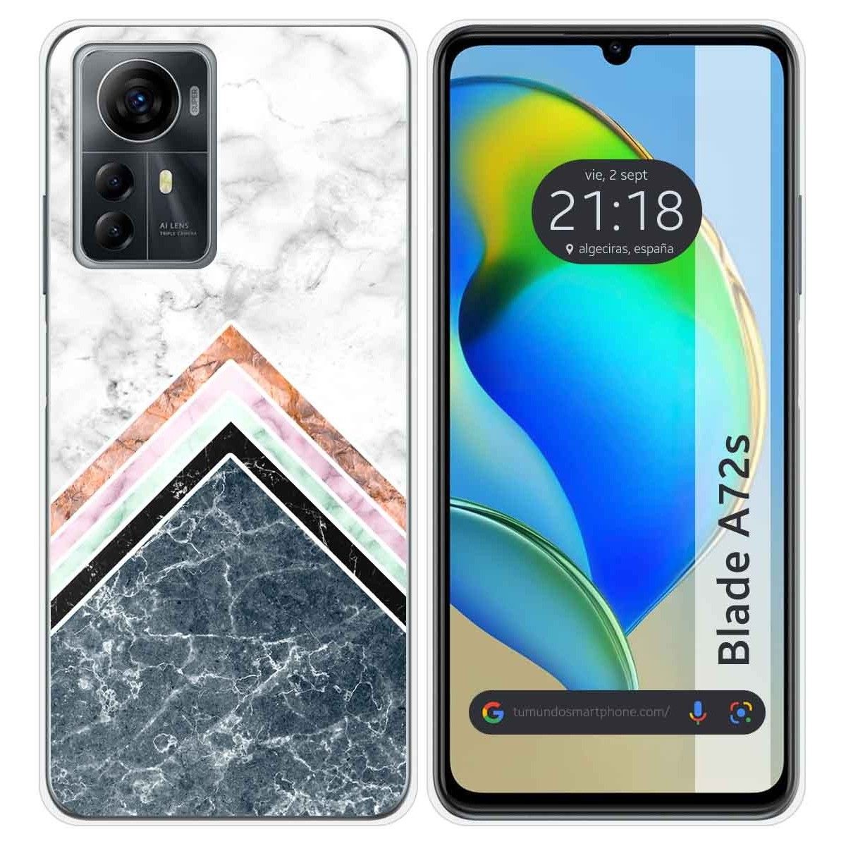 Funda Silicona para Zte Blade A72s diseño Mármol 05 Dibujos