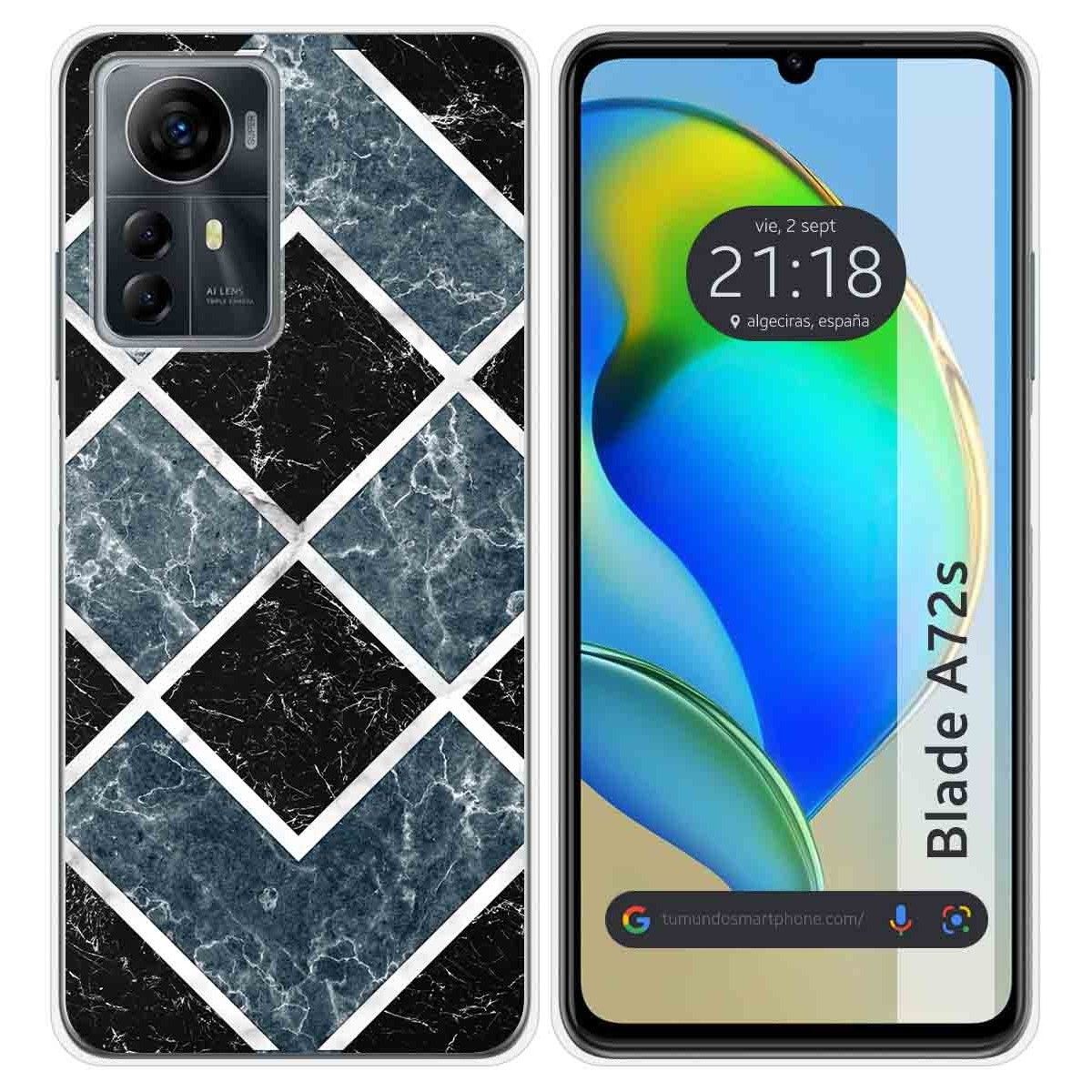 Funda Silicona para Zte Blade A72s diseño Mármol 06 Dibujos