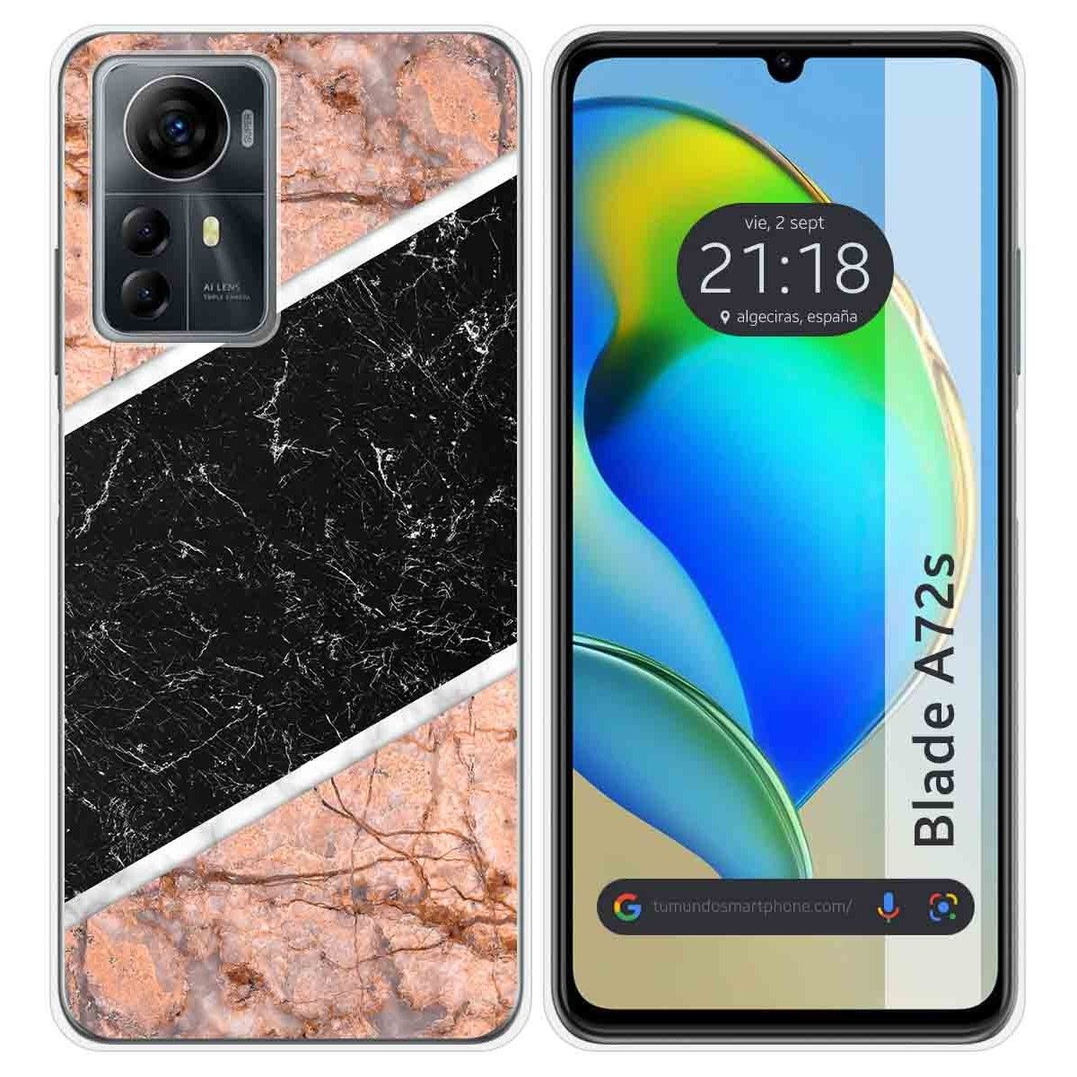 Funda Silicona para Zte Blade A72s diseño Mármol 07 Dibujos