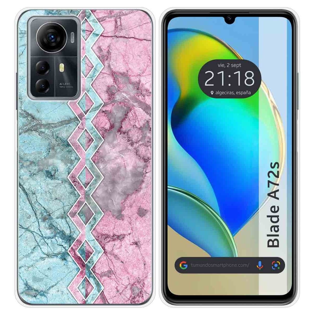 Funda Silicona para Zte Blade A72s diseño Mármol 08 Dibujos