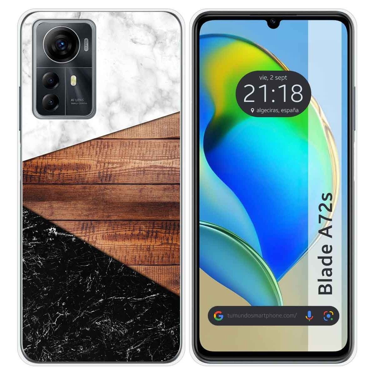 Funda Silicona para Zte Blade A72s diseño Mármol 11 Dibujos