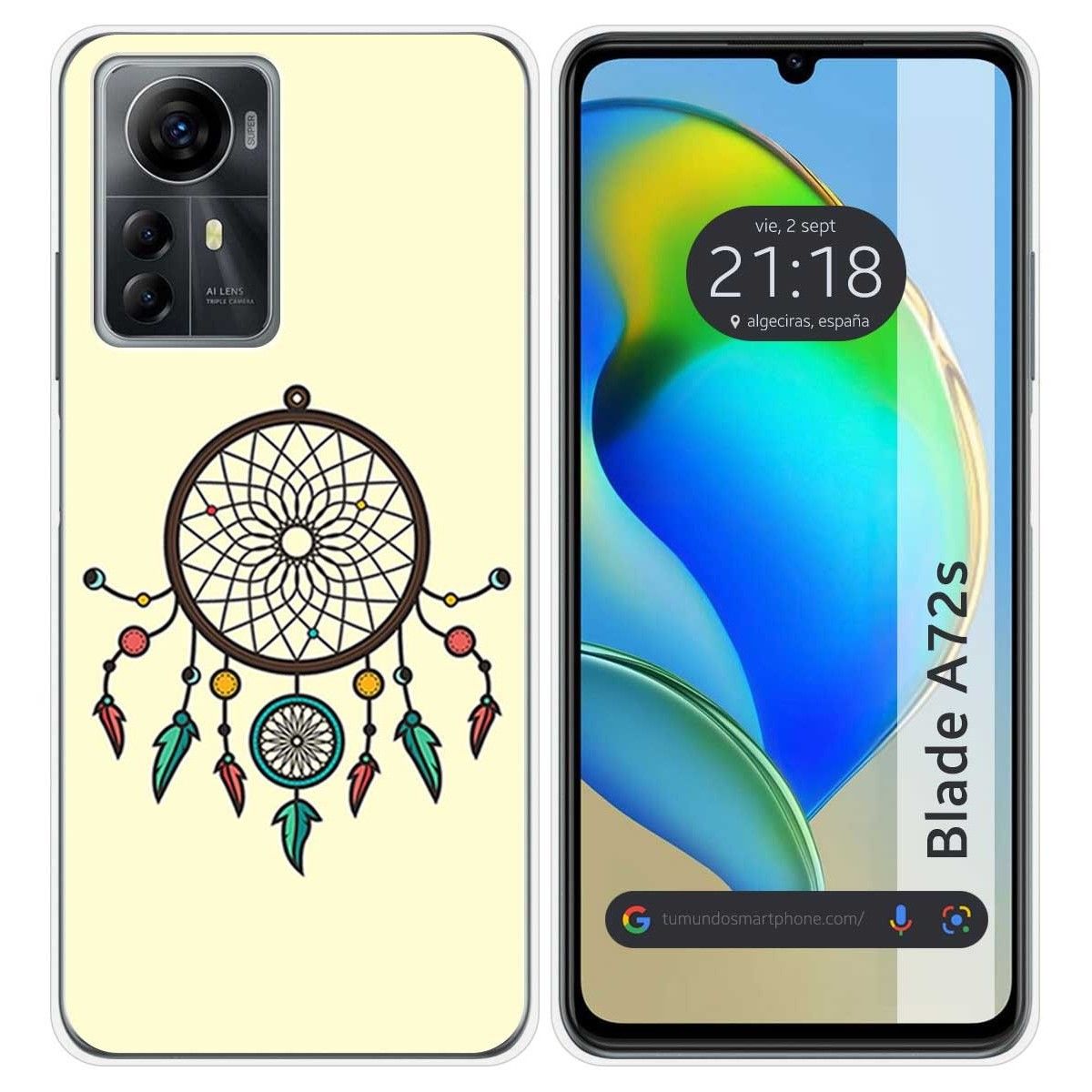 Funda Silicona para Zte Blade A72s diseño Atrapasueños Dibujos