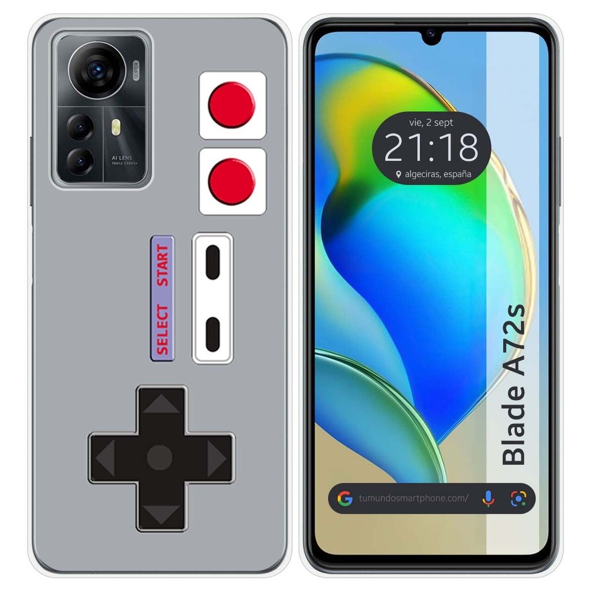 Funda Silicona para Zte Blade A72s diseño Consola Dibujos