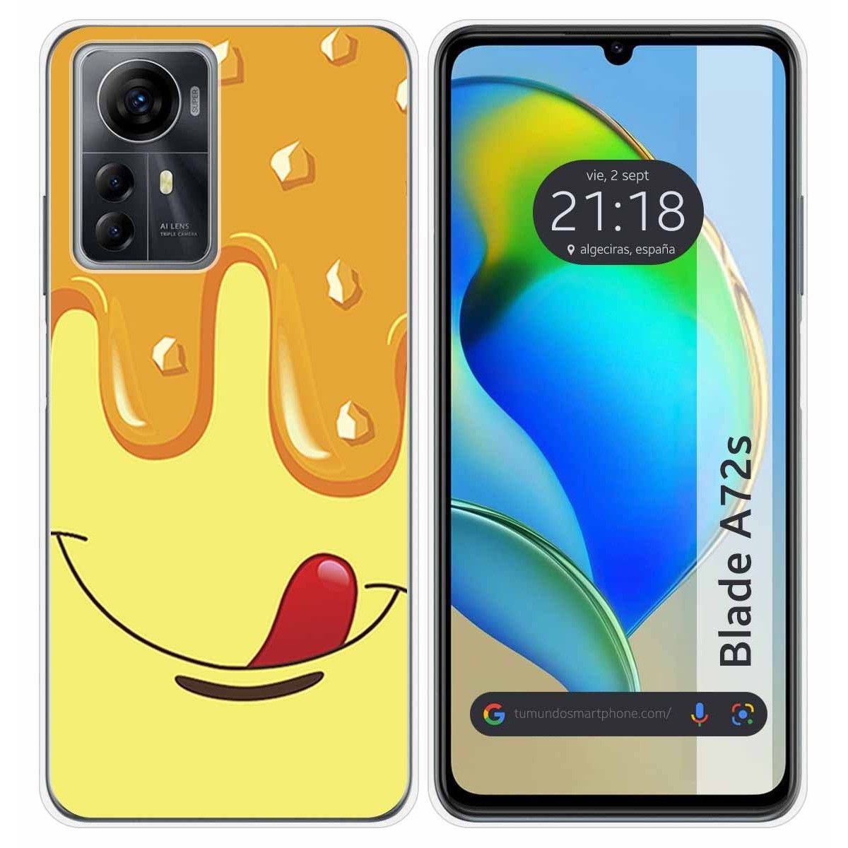 Funda Silicona para Zte Blade A72s diseño Helado Vainilla Dibujos