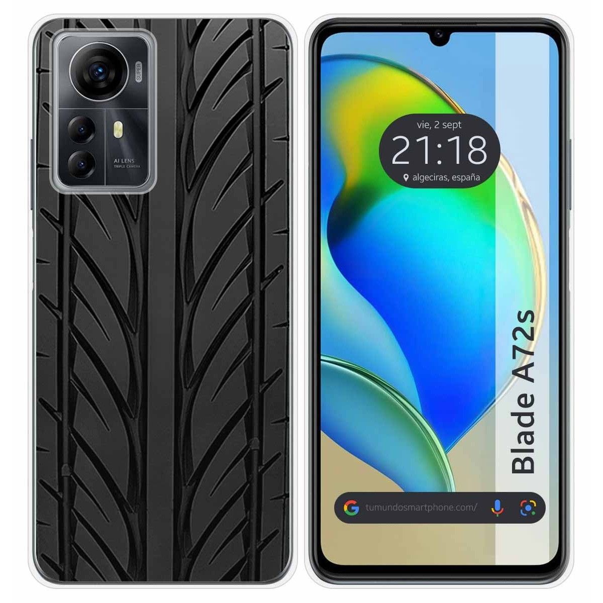 Funda Silicona para Zte Blade A72s diseño Neumatico Dibujos