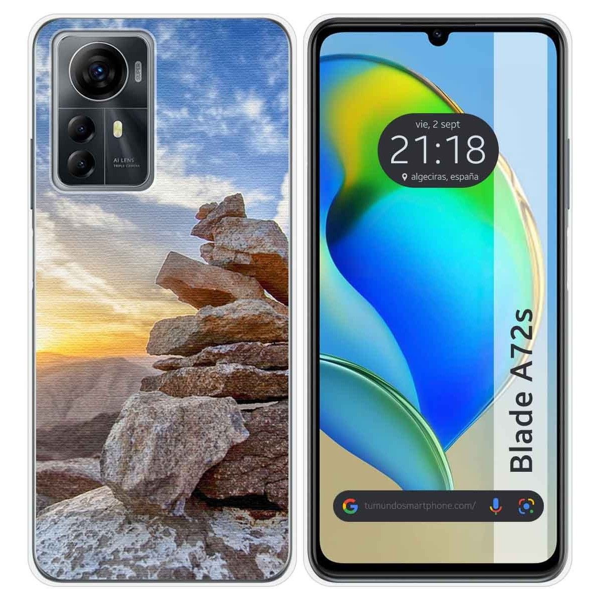 Funda Silicona para Zte Blade A72s diseño Sunset Dibujos