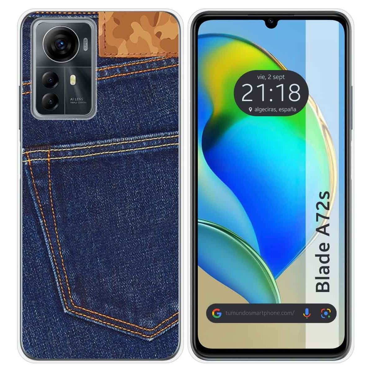 Funda Silicona para Zte Blade A72s diseño Vaquero Dibujos