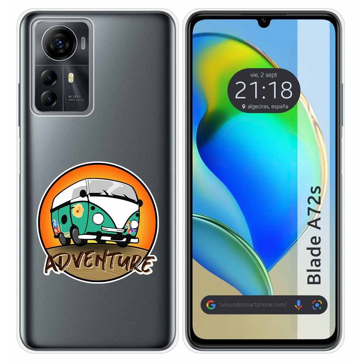 Funda Silicona para Zte Blade A72s diseño Adventure Dibujos