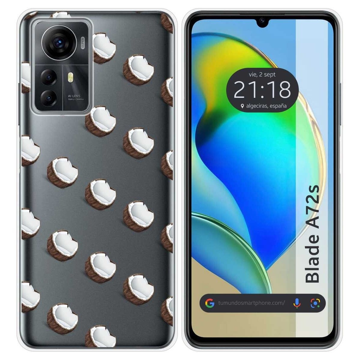 Funda Silicona para Zte Blade A72s diseño Cocos Dibujos