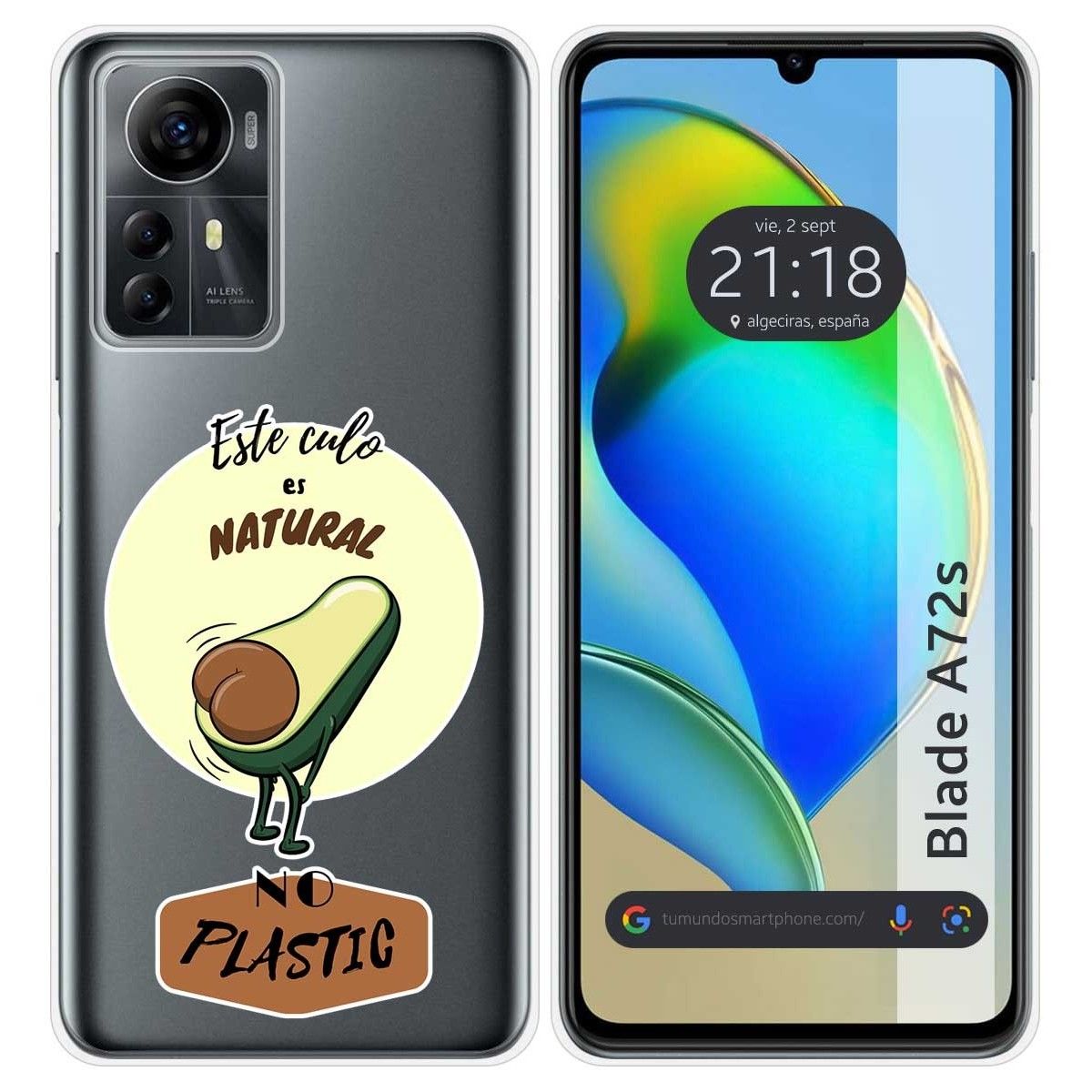 Funda Silicona para Zte Blade A72s diseño Culo Natural Dibujos