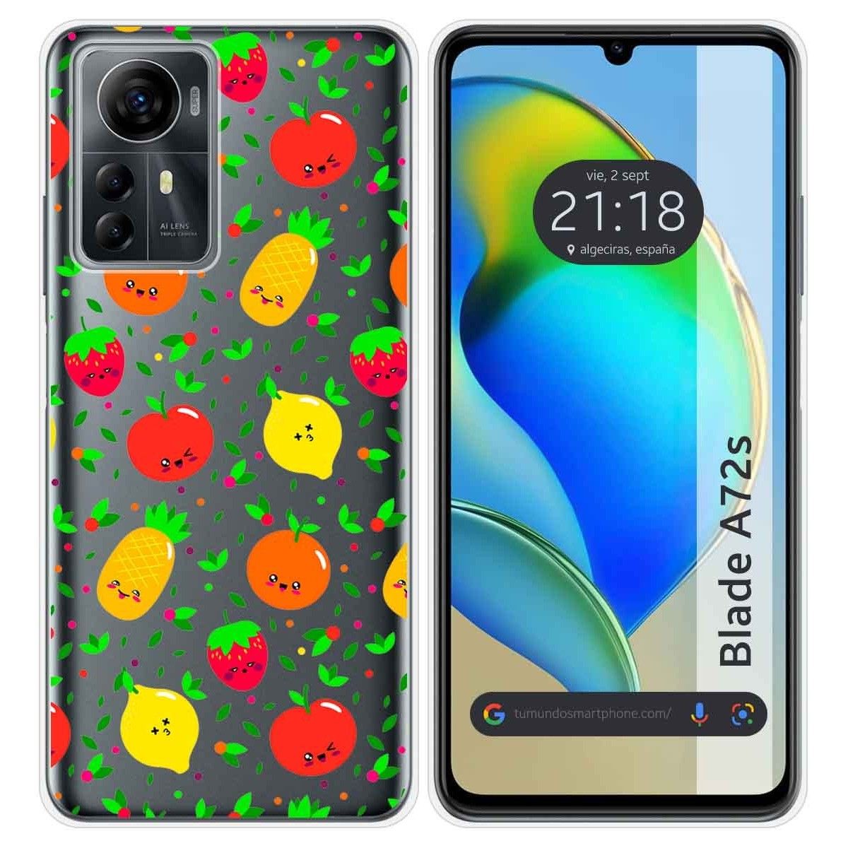 Funda Silicona para Zte Blade A72s diseño Frutas 01 Dibujos