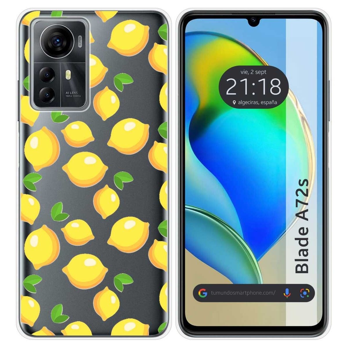 Funda Silicona para Zte Blade A72s diseño Limones Dibujos