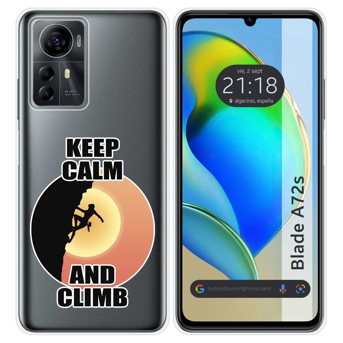 Funda Silicona para Zte Blade A72s diseño Mujer Escalada Dibujos