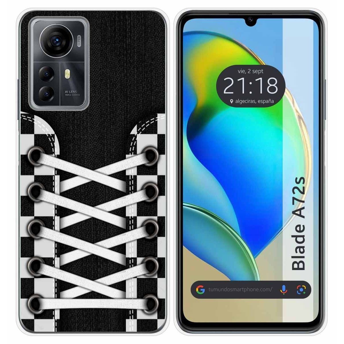 Funda Silicona para Zte Blade A72s diseño Zapatillas 03 Dibujos
