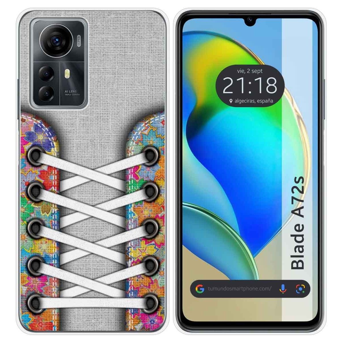 Funda Silicona para Zte Blade A72s diseño Zapatillas 04 Dibujos