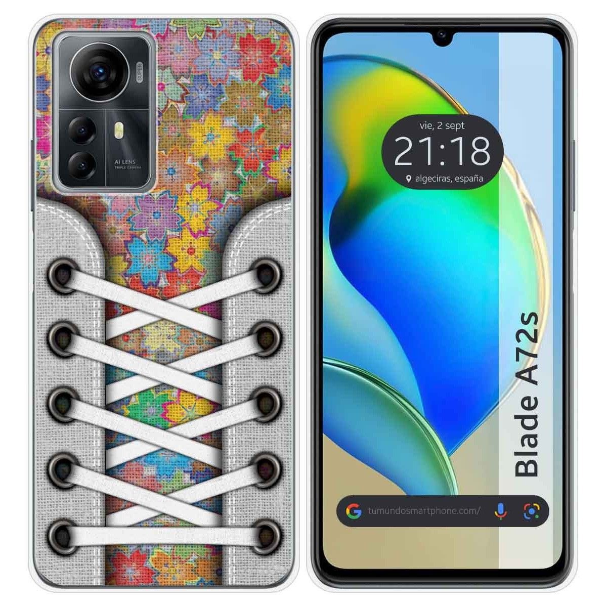 Funda Silicona para Zte Blade A72s diseño Zapatillas 05 Dibujos