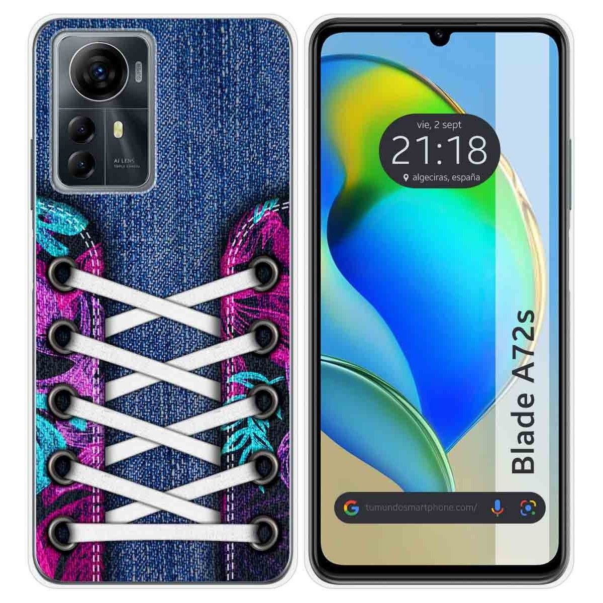 Funda Silicona para Zte Blade A72s diseño Zapatillas 06 Dibujos