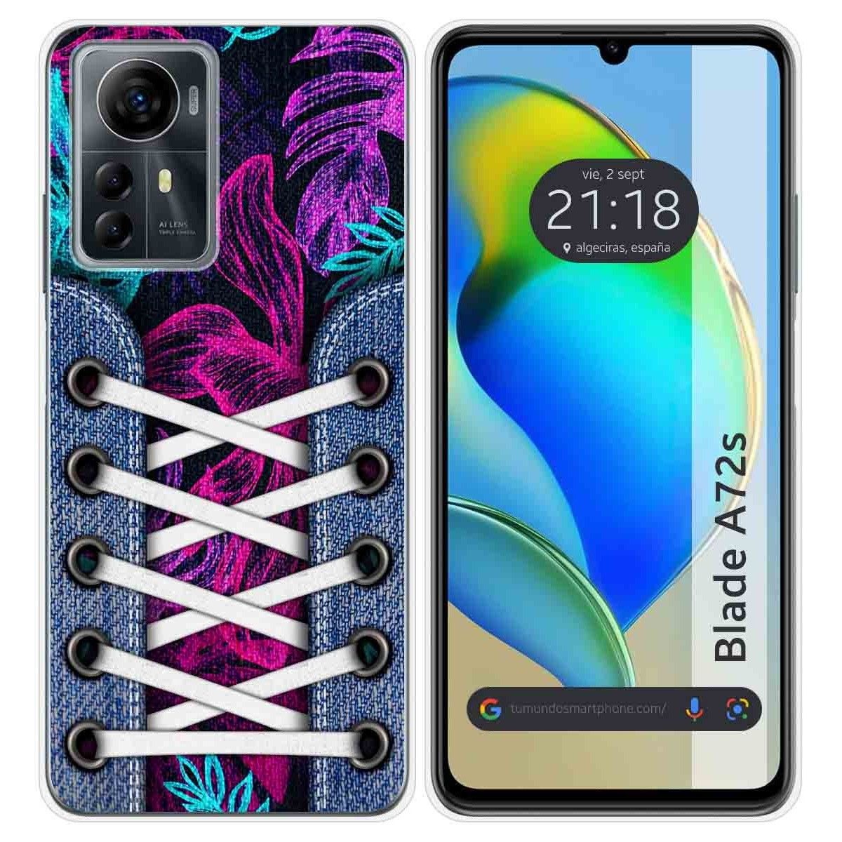 Funda Silicona para Zte Blade A72s diseño Zapatillas 07 Dibujos