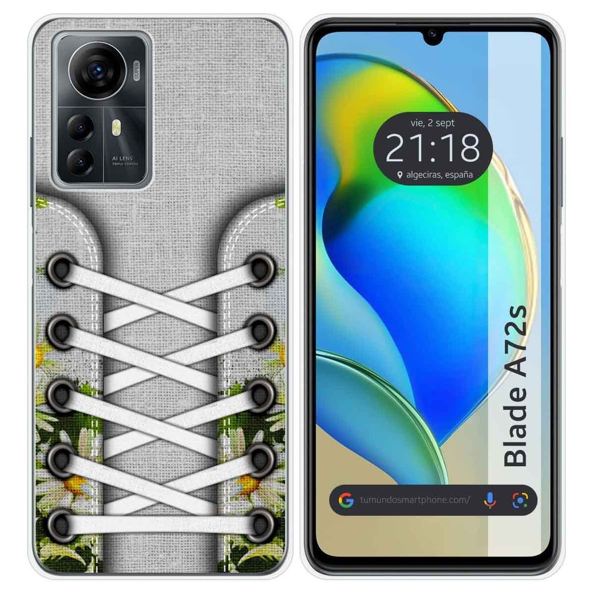 Funda Silicona para Zte Blade A72s diseño Zapatillas 08 Dibujos