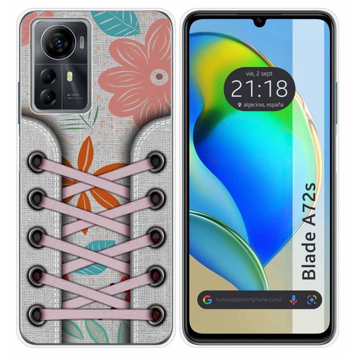 Funda Silicona para Zte Blade A72s diseño Zapatillas 09 Dibujos