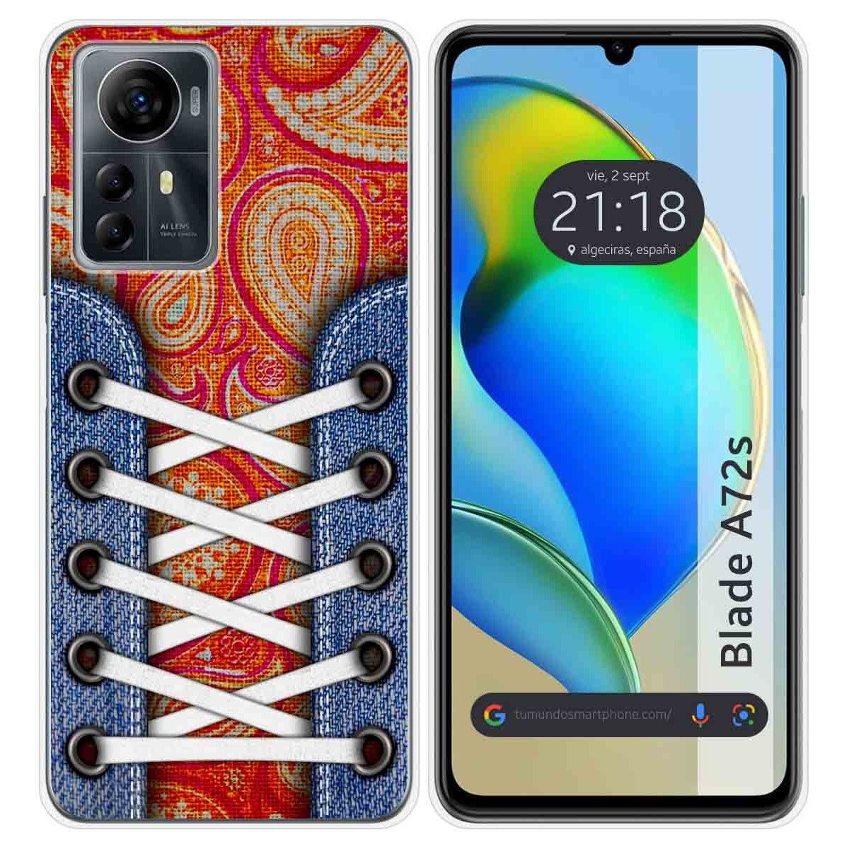 Funda Silicona para Zte Blade A72s diseño Zapatillas 10 Dibujos