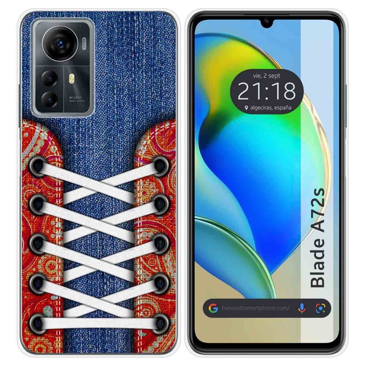 Funda Silicona para Zte Blade A72s diseño Zapatillas 11 Dibujos