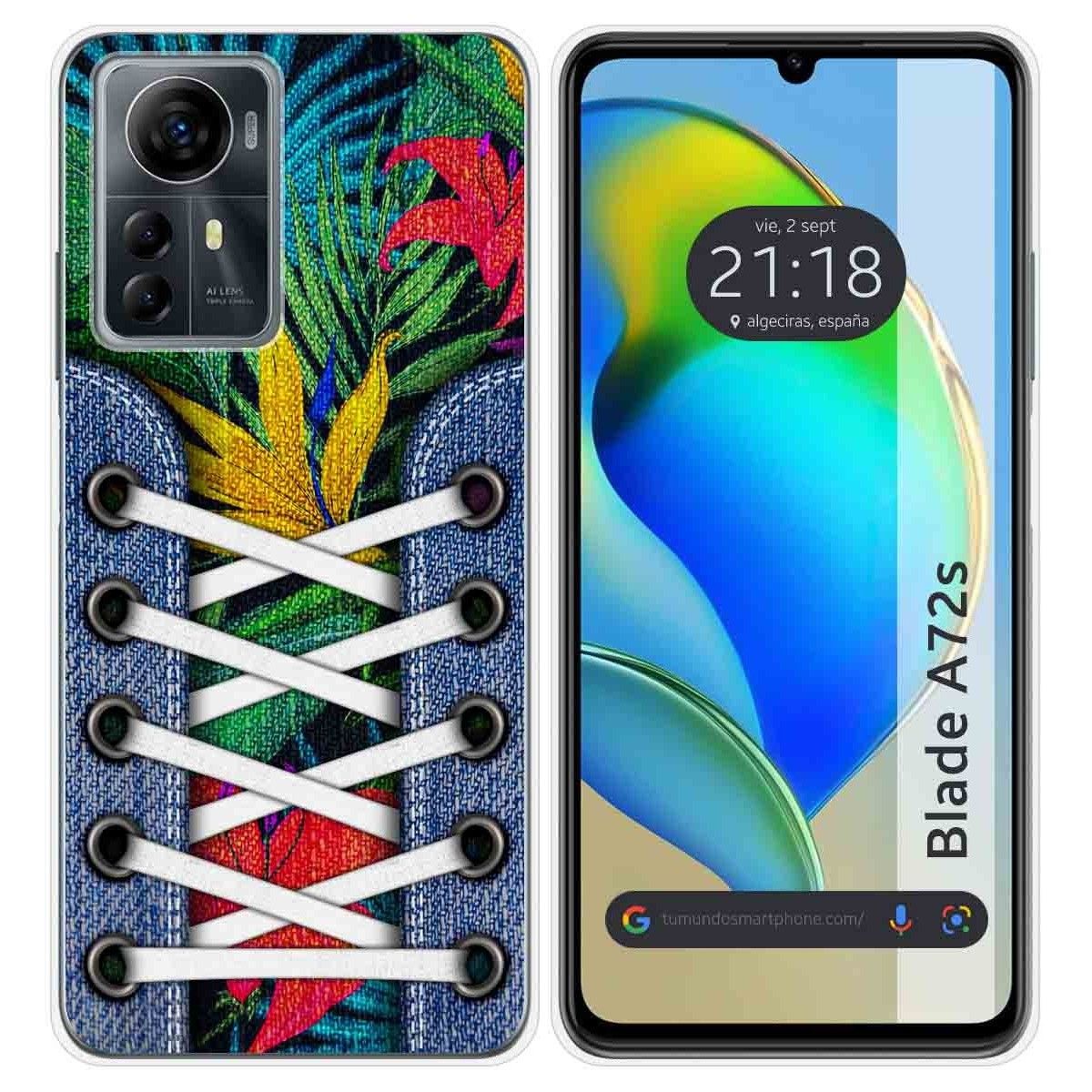 Funda Silicona para Zte Blade A72s diseño Zapatillas 12 Dibujos
