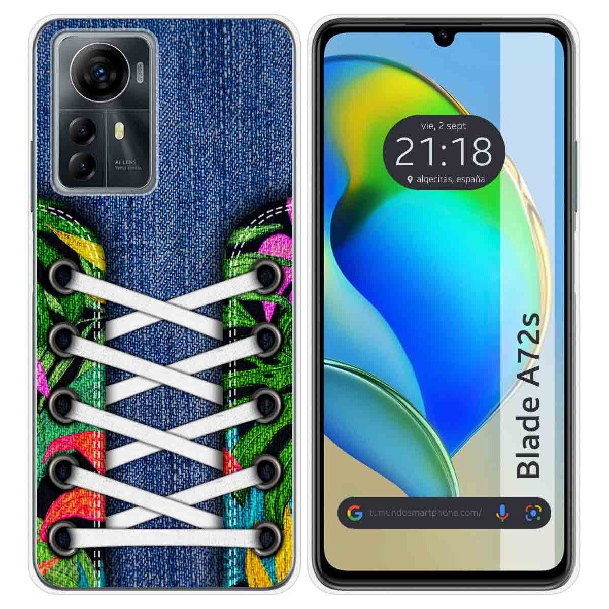 Funda Silicona para Zte Blade A72s diseño Zapatillas 13 Dibujos