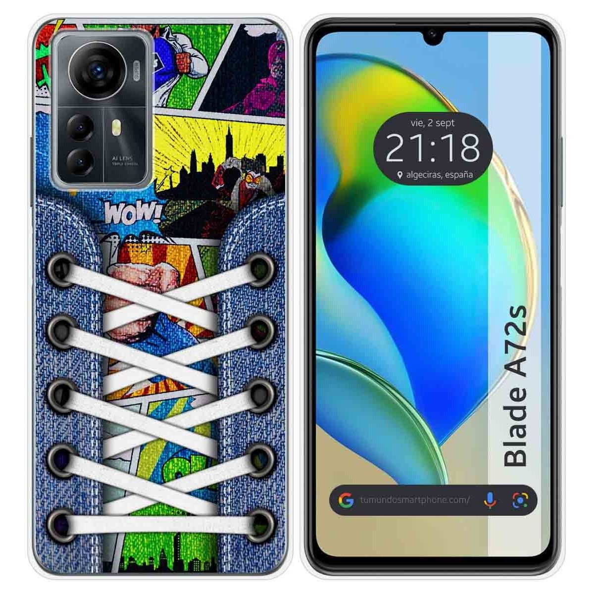 Funda Silicona para Zte Blade A72s diseño Zapatillas 14 Dibujos