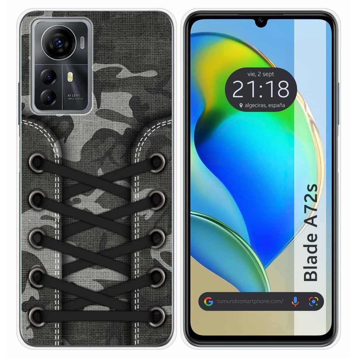 Funda Silicona para Zte Blade A72s diseño Zapatillas 15 Dibujos