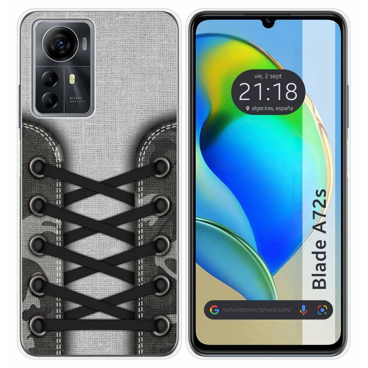 Funda Silicona para Zte Blade A72s diseño Zapatillas 16 Dibujos