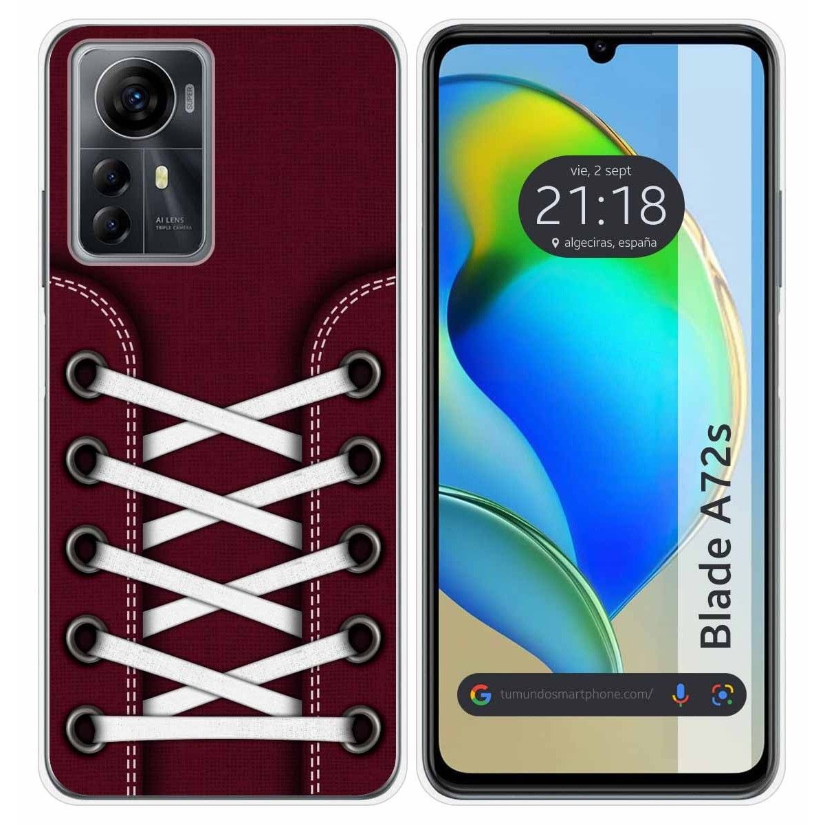 Funda Silicona para Zte Blade A72s diseño Zapatillas 17 Dibujos