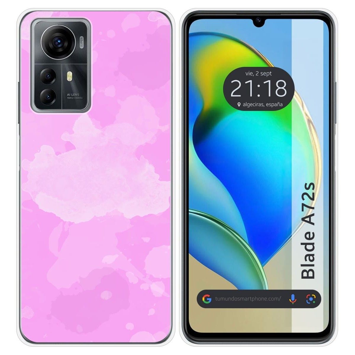 Funda Silicona para Zte Blade A72s diseño Acuarela 04 Dibujos