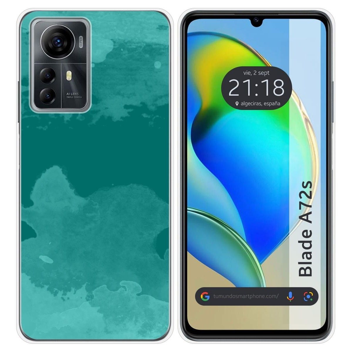 Funda Silicona para Zte Blade A72s diseño Acuarela 06 Dibujos