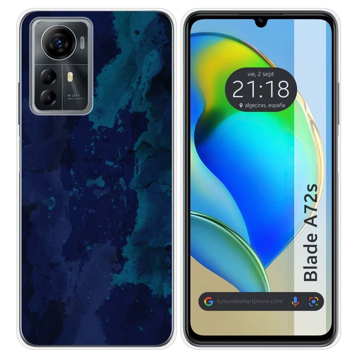 Funda Silicona para Zte Blade A72s diseño Acuarela 13 Dibujos