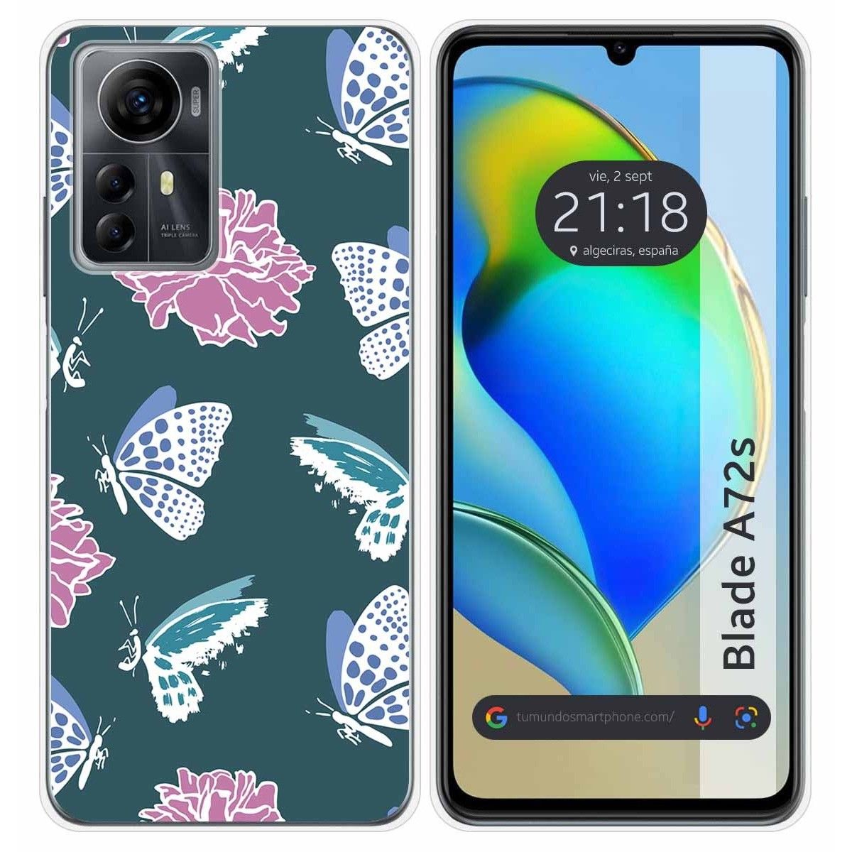 Funda Silicona para Zte Blade A72s diseño Flores 10 Dibujos