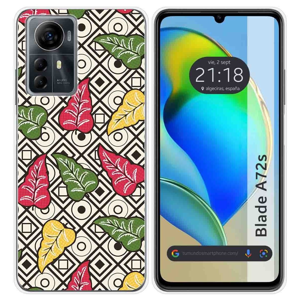 Funda Silicona para Zte Blade A72s diseño Flores 11 Dibujos
