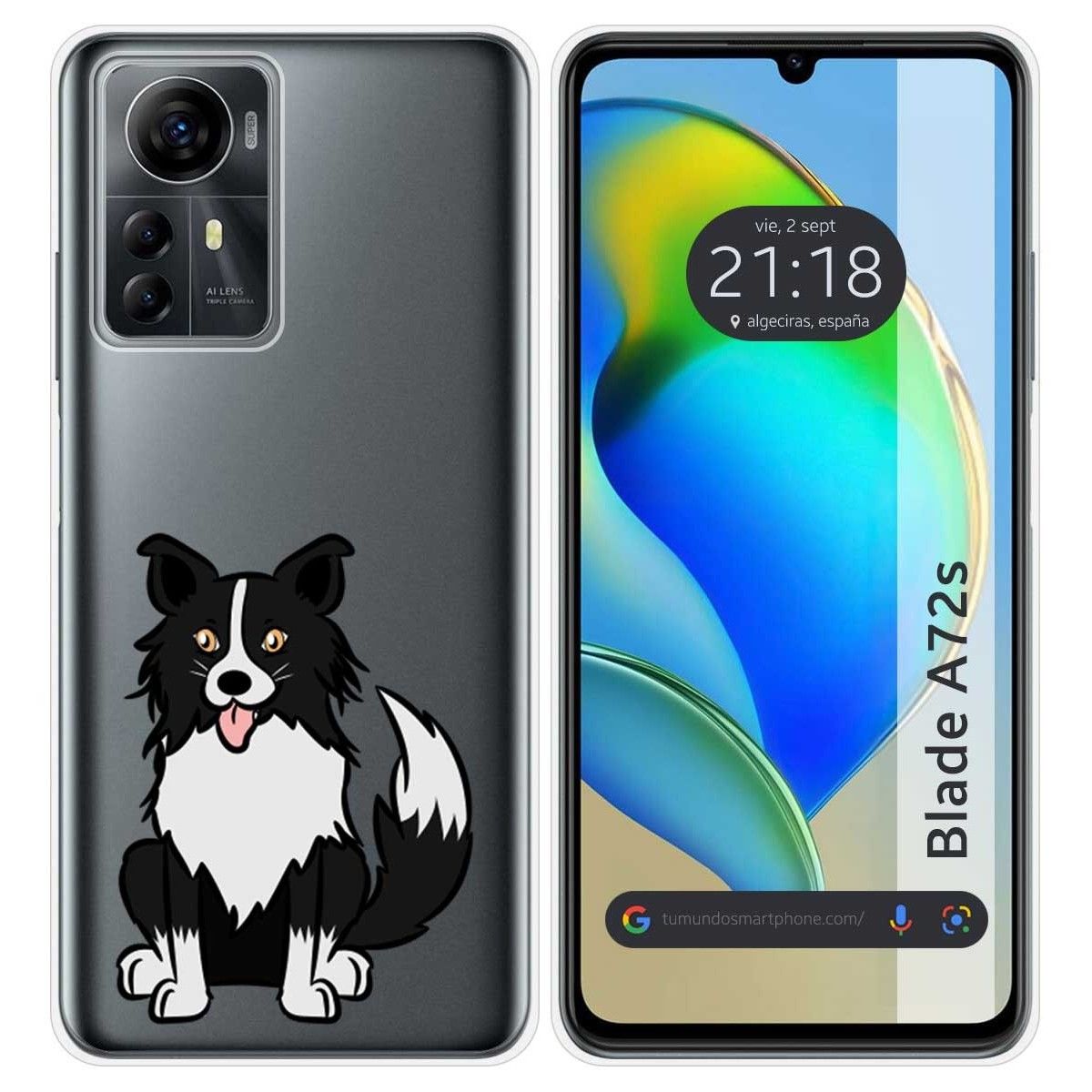 Funda Silicona para Zte Blade A72s diseño Perros 01 Dibujos