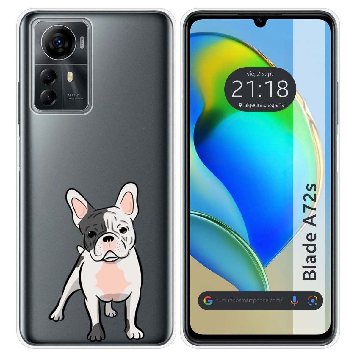 Funda Silicona para Zte Blade A72s diseño Perros 06 Dibujos