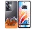 Funda Silicona Transparente para Oppo A79 5G diseño Bufalo Dibujos