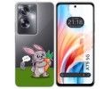 Funda Silicona Transparente para Oppo A79 5G diseño Conejo Dibujos