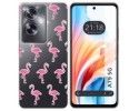 Funda Silicona Transparente para Oppo A79 5G diseño Flamenco Dibujos