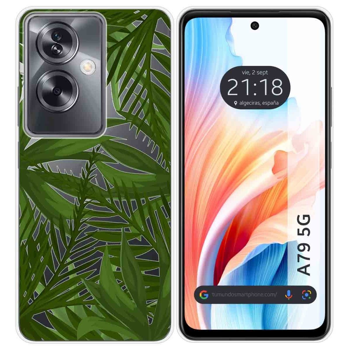 Funda Silicona Transparente para Oppo A79 5G diseño Jungla Dibujos