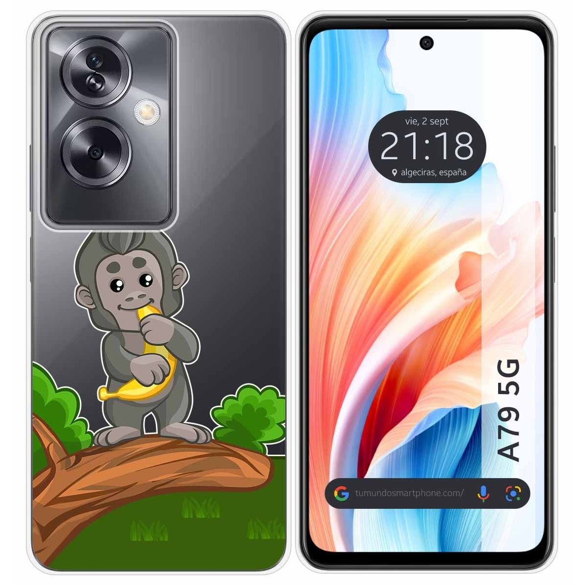 Funda Silicona Transparente para Oppo A79 5G diseño Mono Dibujos