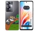 Funda Silicona Transparente para Oppo A79 5G diseño Panda Dibujos