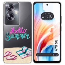 Funda Silicona Transparente para Oppo A79 5G diseño Summer Dibujos