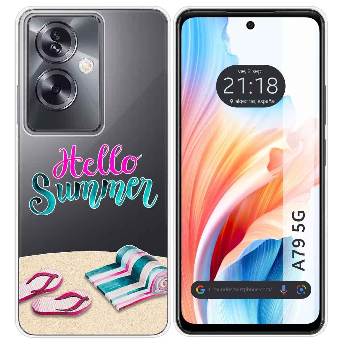 Funda Silicona Transparente para Oppo A79 5G diseño Summer Dibujos